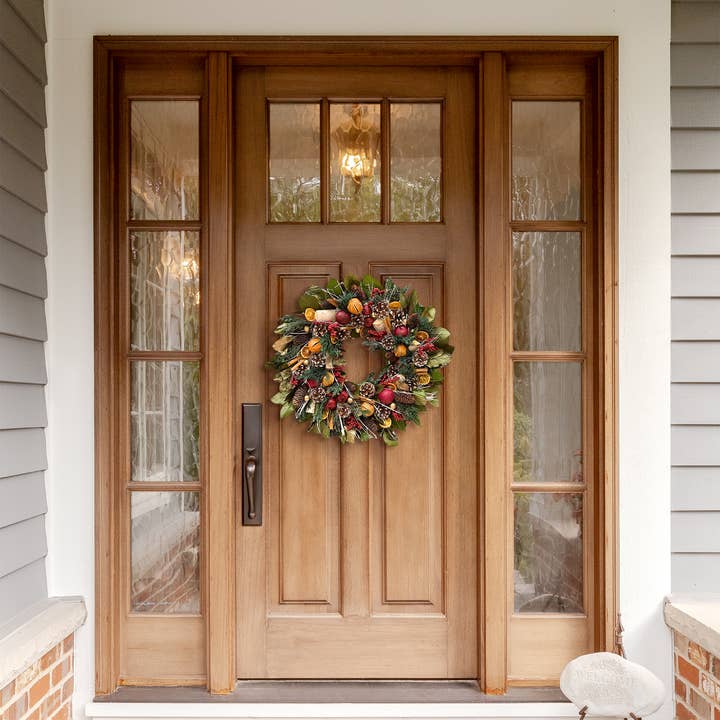 Andaluca - Wholesale Wreath - Pomegranate Citrus Wreath1