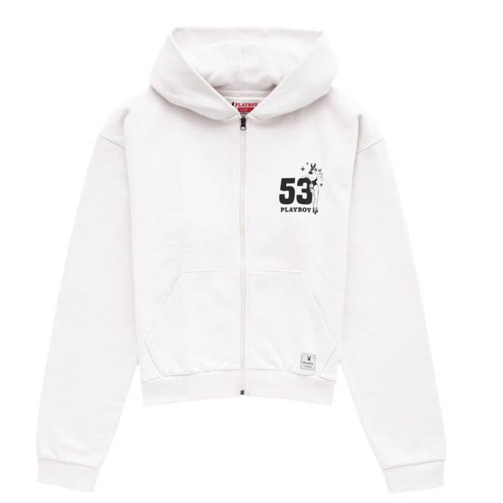 Sweat à capuche zippé PB 53 pour la vente par PLAYBOY