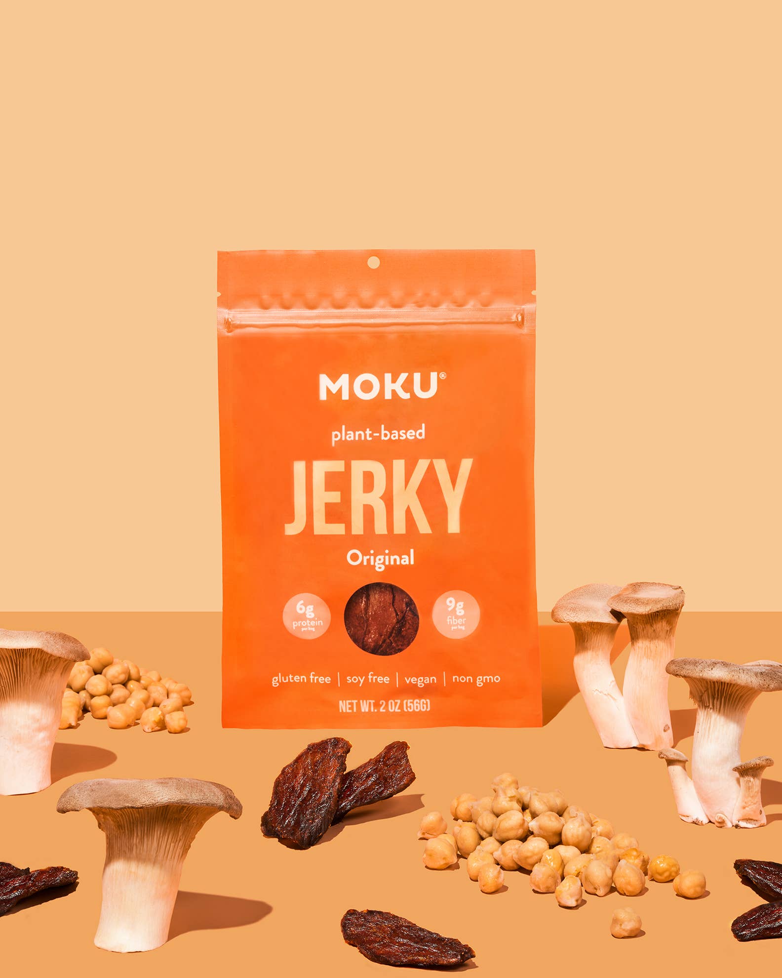 Moku Foods - Wholesale Jerky - MOKU Mushroom Jerky, Original, 2oz2