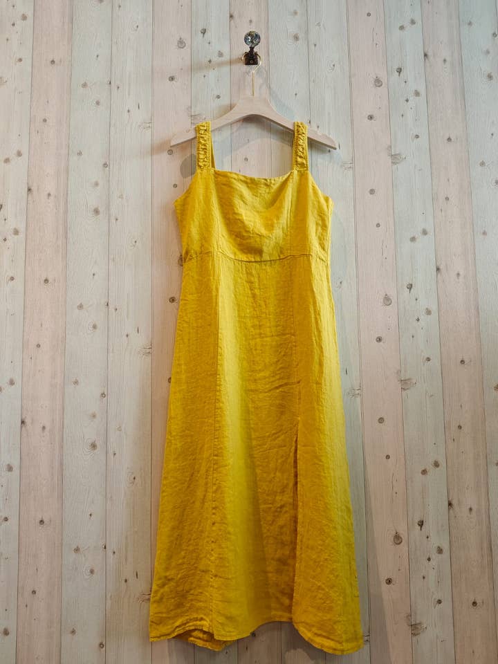 Linen & More - Wholesale Dress - Women's - REF 25044 DRESS WITH STRAIGHT NECKLINE 100% LINEN