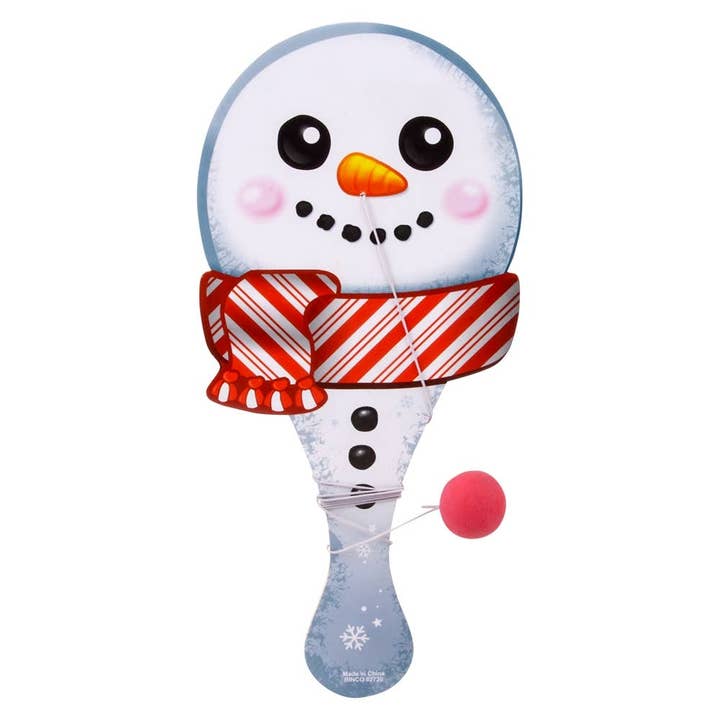 La Luna Bella - Toys - Wholesale Classic Toy - Kids - Snowman Paddle Ball 10" - LLB Toys1