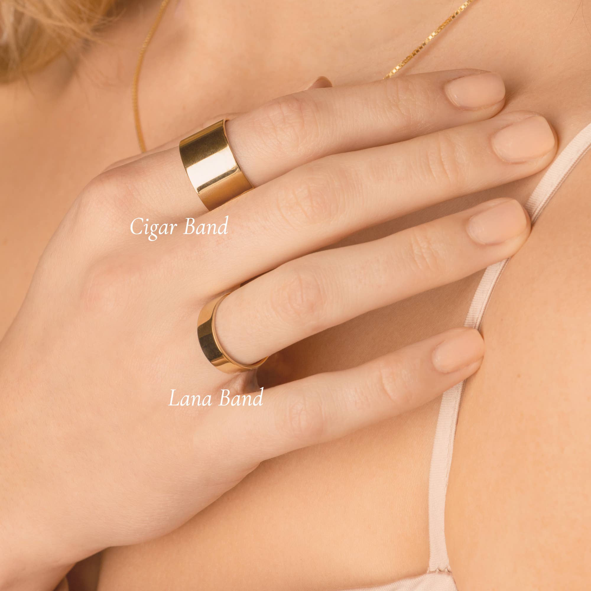 MAIVE - Vendita all'ingrosso Anello midi/a fascia - Anello in acciaio chirurgico di alta qualità Lana6