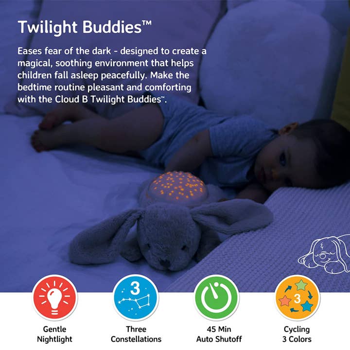 PJM Distributions - Wholesale Night Light - Kids & Baby - Cloud B | Twilight Buddies - Bunny|Projector Nightlight Toy