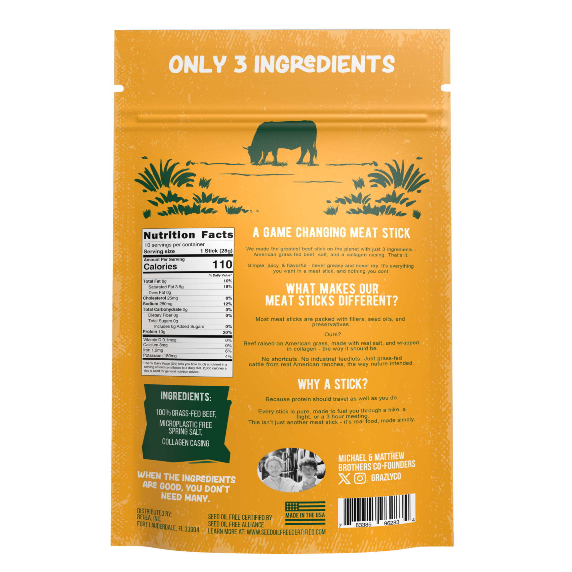 Grazly - Wholesale Jerky - Plain Beef Meat Sticks8