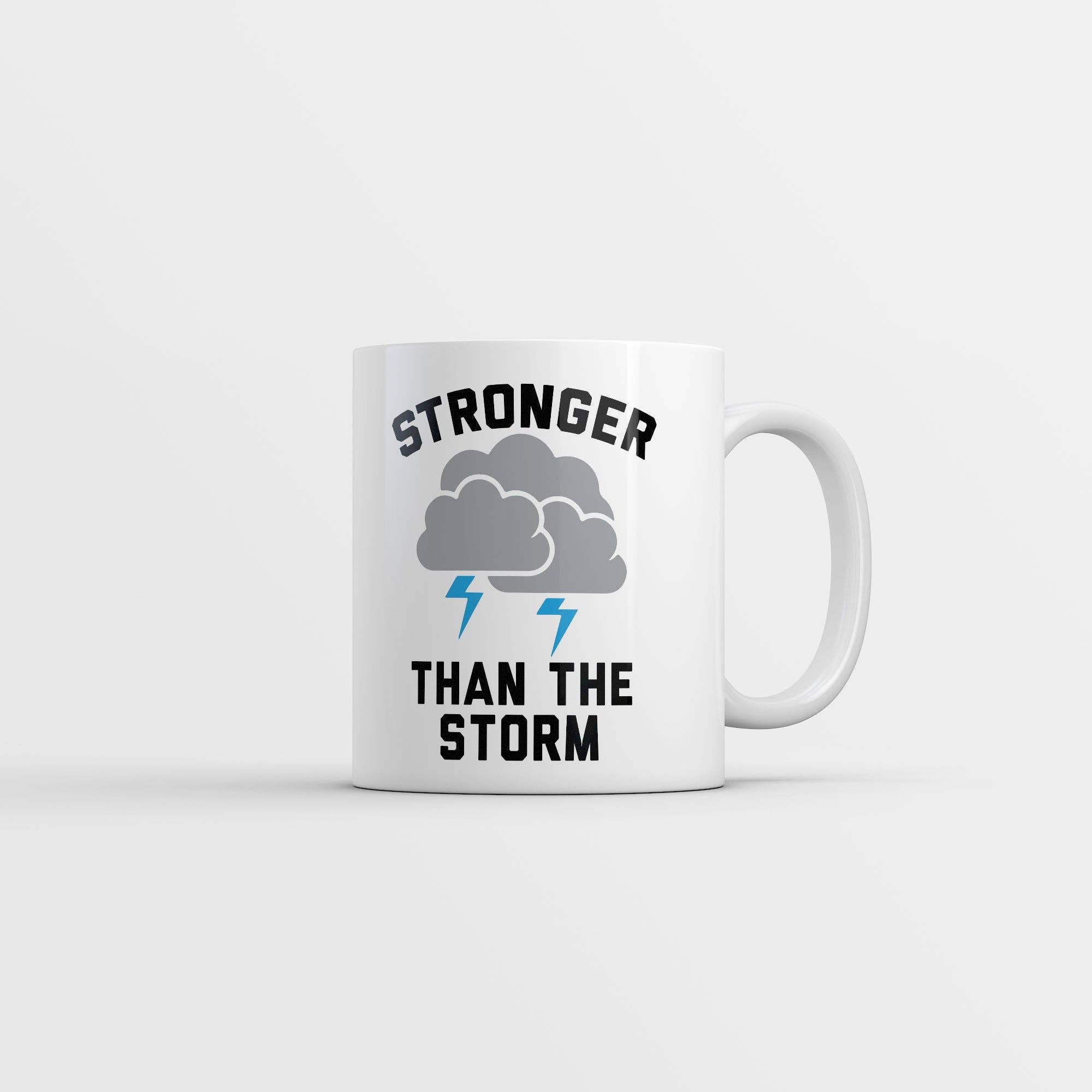 White Stronger Than The Storm Mug for wholesale on Faire