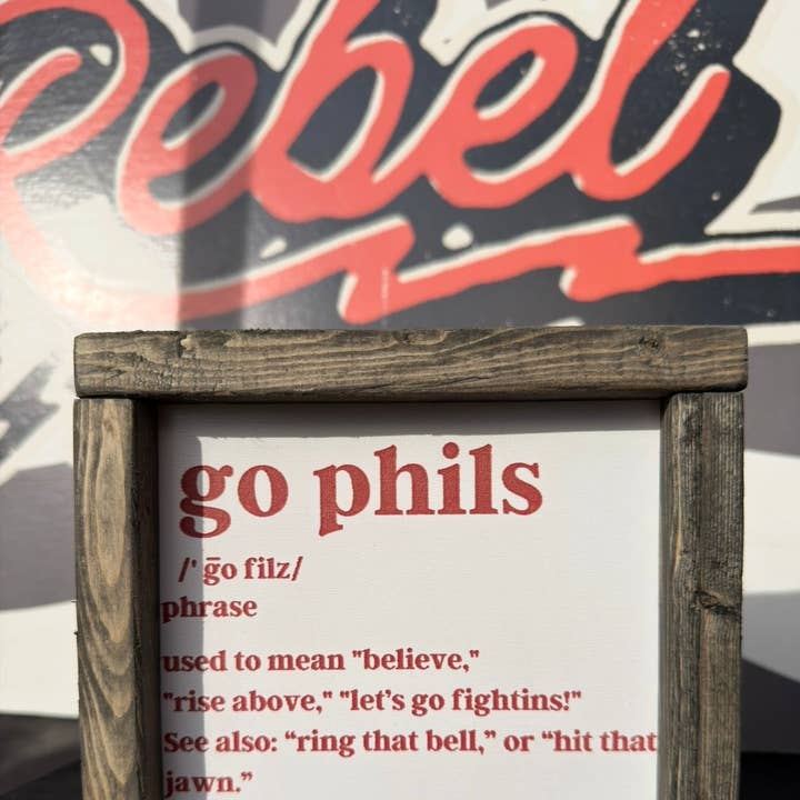 Go phils framed sign for wholesale by Rebel Roses