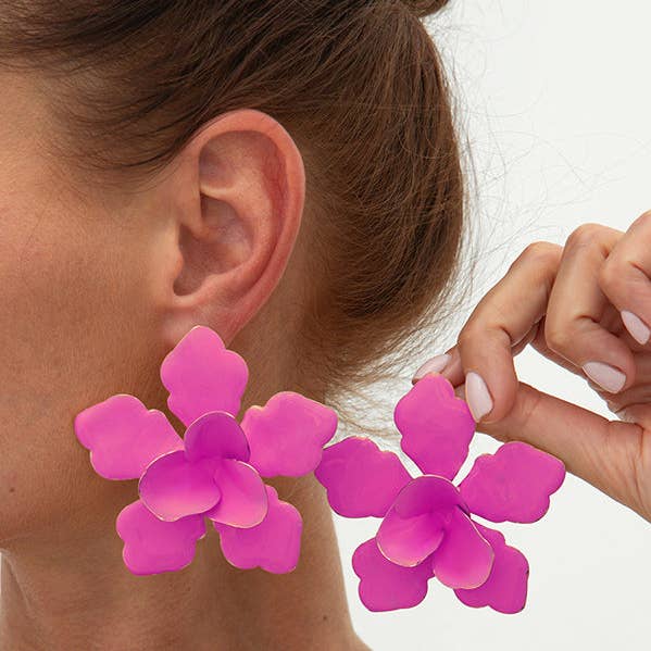 Brincos Flor Shape Drop por atacado de FurDecoration