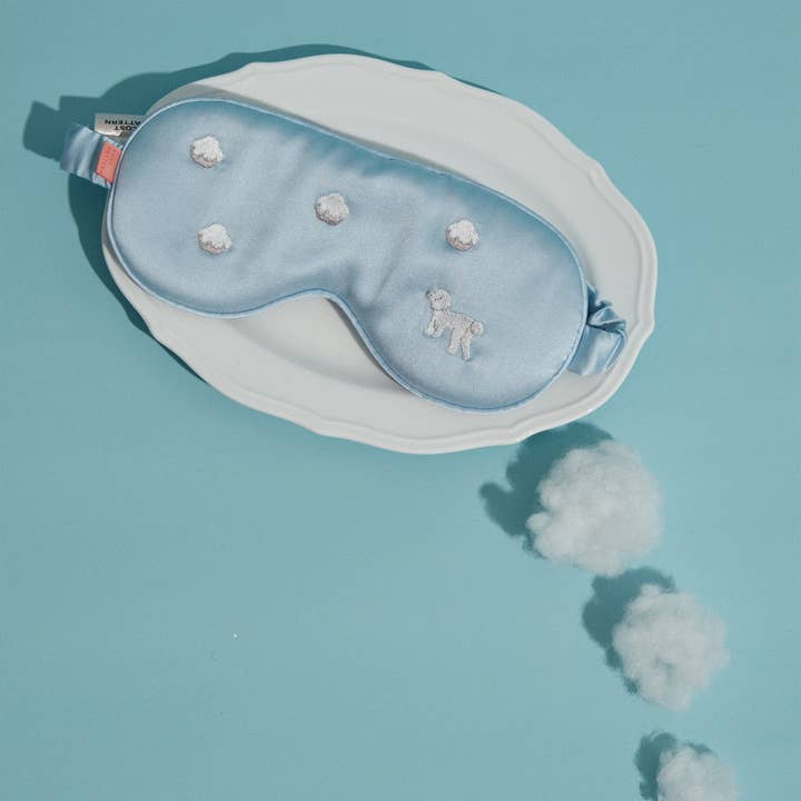 Sky Blue "Pan Pan" Silk Sleep Eye Mask for wholesale on Faire2