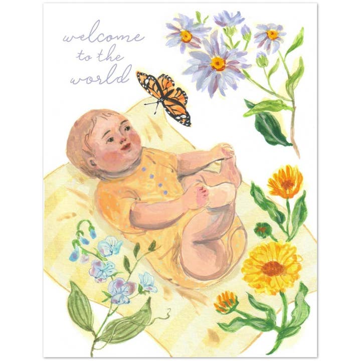 Blomma Baby 10 Gratulationskort för wholesale av Ingrid Press