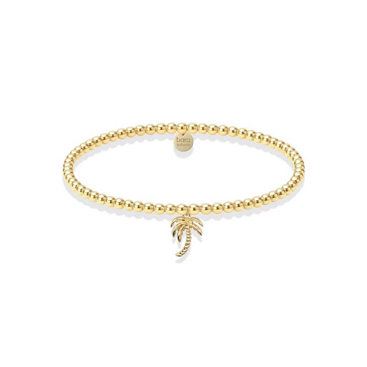 Encanto de Palma | Pulsera de Cuentas Chapada en Oro para venta al por mayor de bara boheme