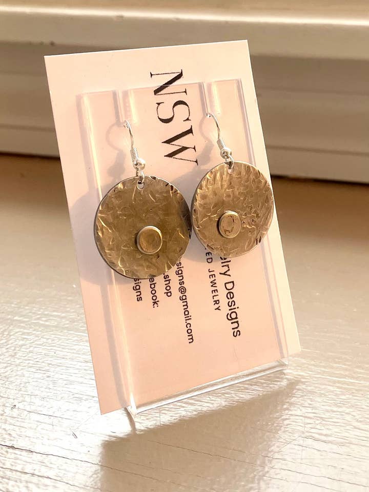 Silver Rivet Earrings for wholesale by NSW Jewelry Designs