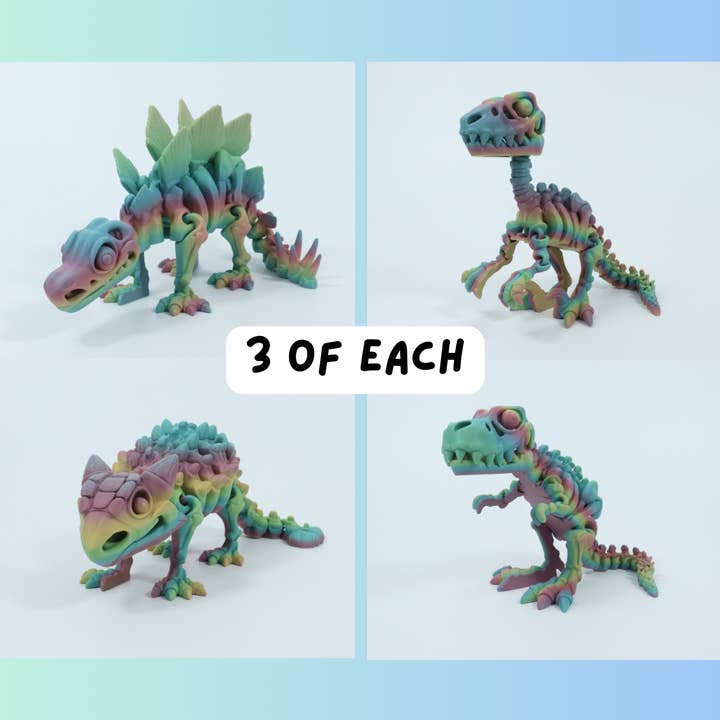 Boneyard Buddies - #1 Bundel van 12 Skelet Dinosaurussen voor wholesale door MrSpinner