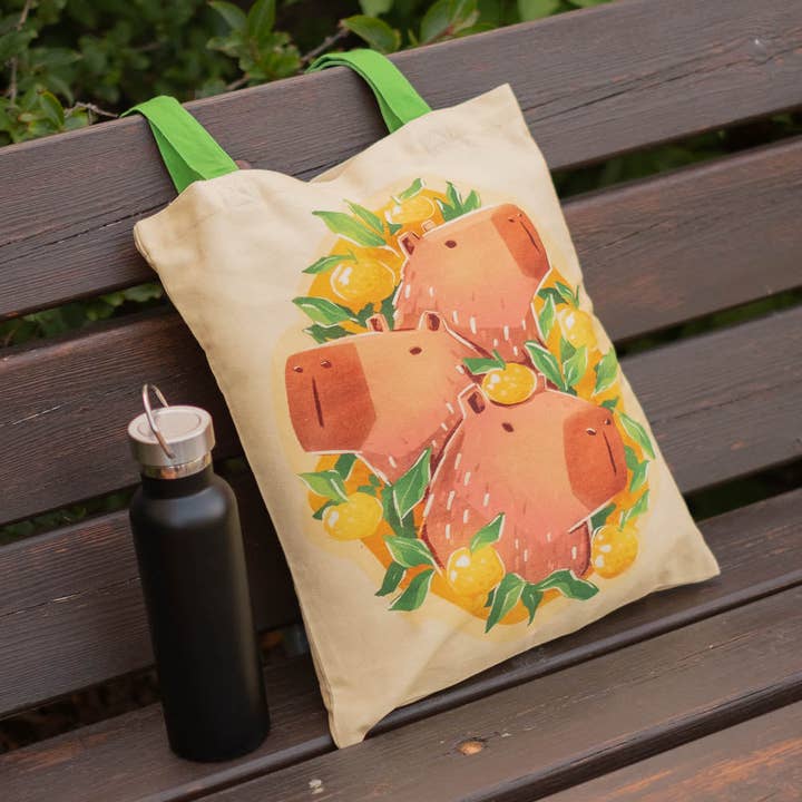 Birdie Tam - Wholesale Tote Bag - Unisex - Tote bag - Capybaras1