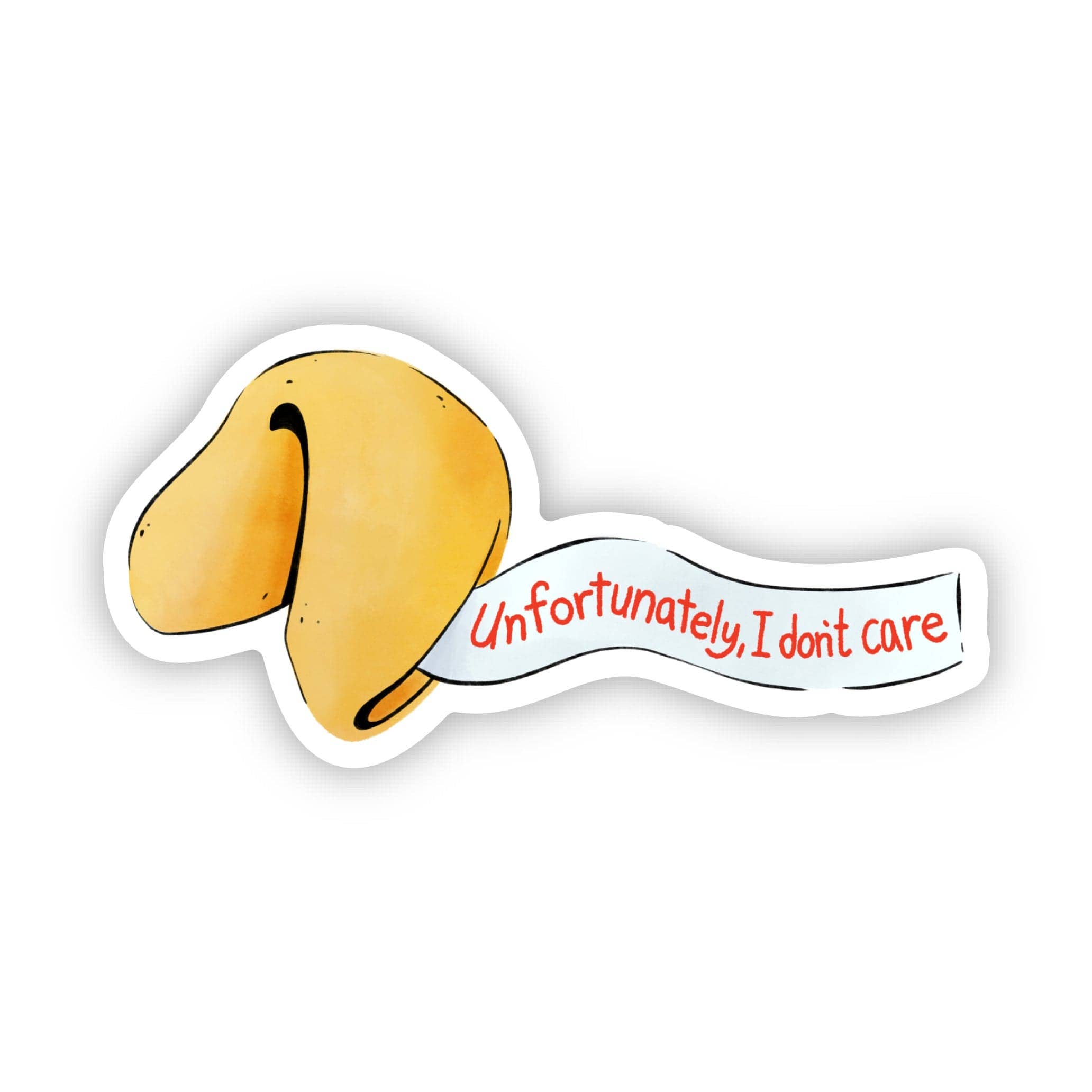 Big Moods - Wholesale Sticker - "Unfortunately, I don't care" funny fortune cookie0