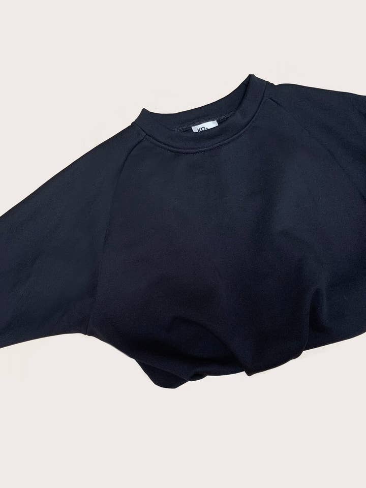 Organic Cotton Black Pebble Sweatshirt for wholesale by Studio Koter