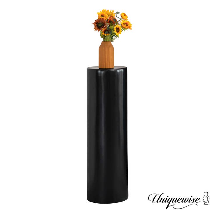 Quickway Imports – Engroshandel Stativ til plantekrukke – Moderne Glasfiber Kolonne Flower Stand Cylinder Piedestal4