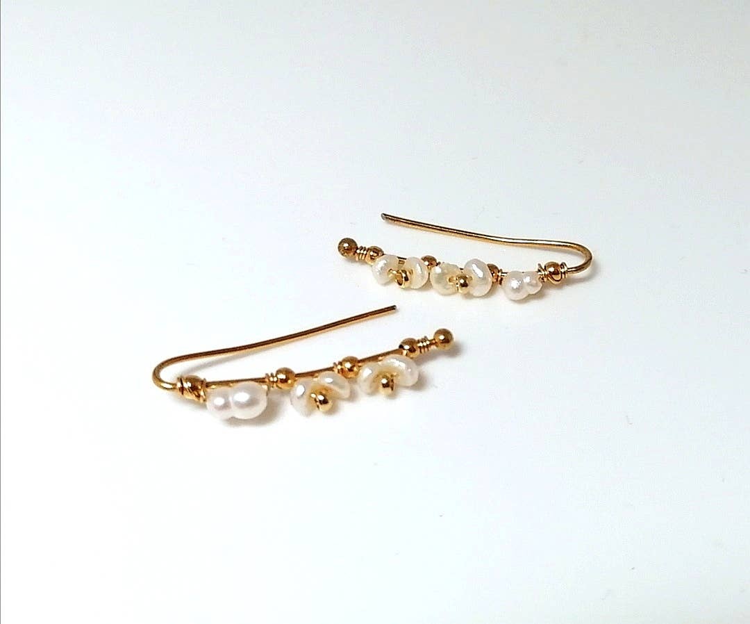 Clary Scott Paris – Engroshandel Hængeøreringe og creoløreringe – Climber Bella øreringe med kultiverede perler