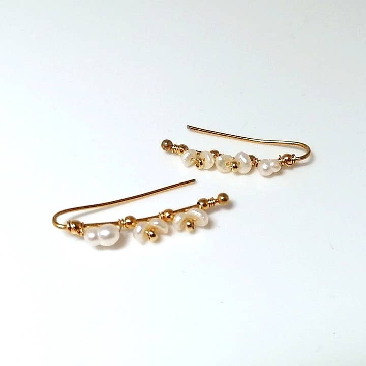 Clary Scott Paris - Wholesale Dangle Earrings - Climber Bella cultured pearls