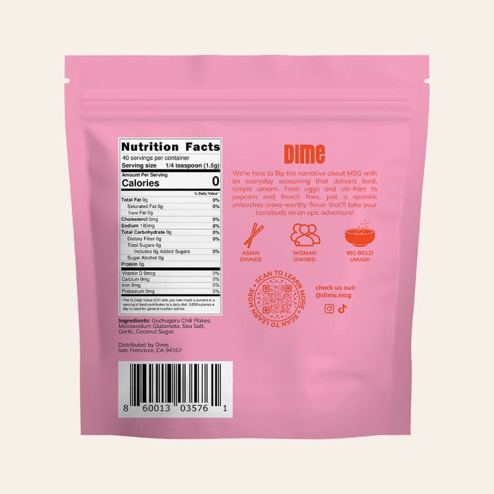 DIME - Wholesale Dried Spice Mix - DIME MSG Korean Chili Everyday MSG Seasoning1