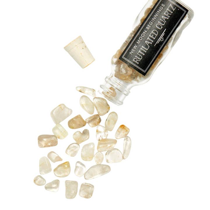 New Moon Beginnings - Wholesale Spiritual Stone/Crystal - Natural Gemstone Chips in a Bottle -70 stone types available50