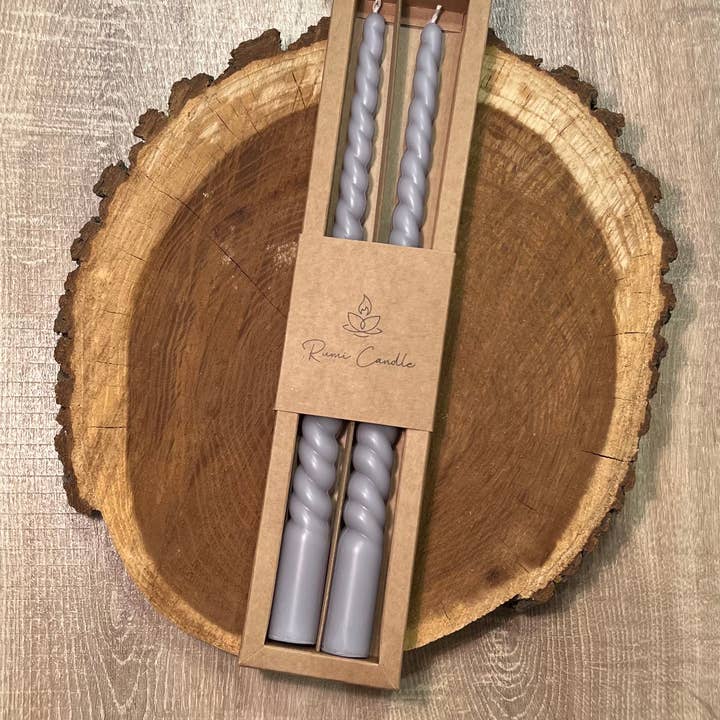 Rumi Candle - Wholesale Tapered Candle/Candlestick - Scented Taper Candles-Twisted-Customizable