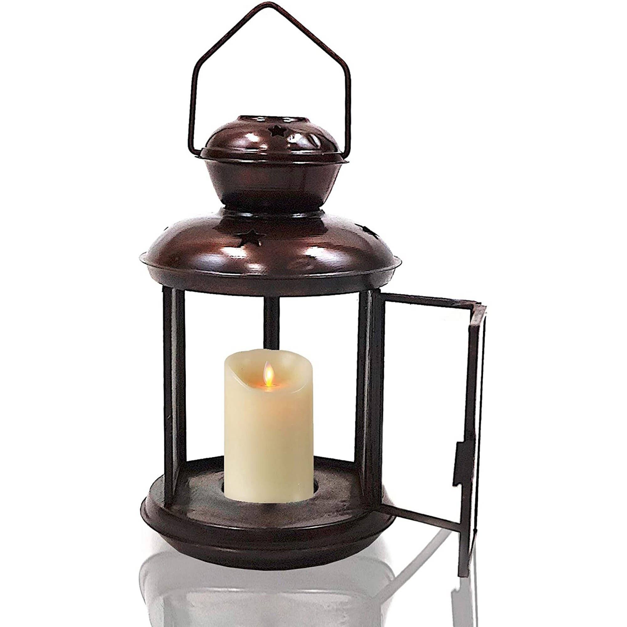 India Overseas Trading Corporation - Wholesale Lantern - Decorative Hurricane Lantern, Large, Dark Brown3