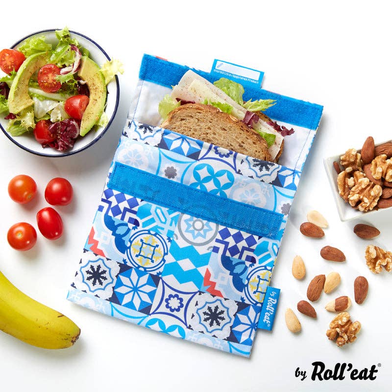 Brotzeit – wholesale Lunchlåda – Roll'eat Snack'n'go Patchwork Lunchbag tvättbar snackpåse brödpåse4