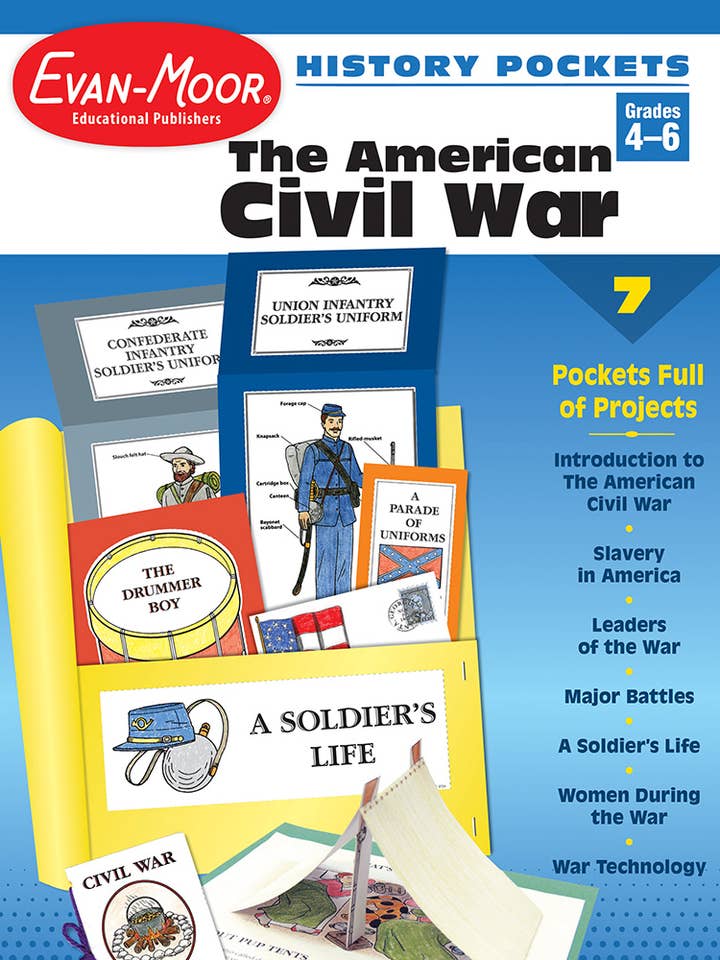 History Pockets: Der amerikanische Bürgerkrieg, 4. bis 6. Klasse für den Großhandel von Evan-Moor Educational Publishers