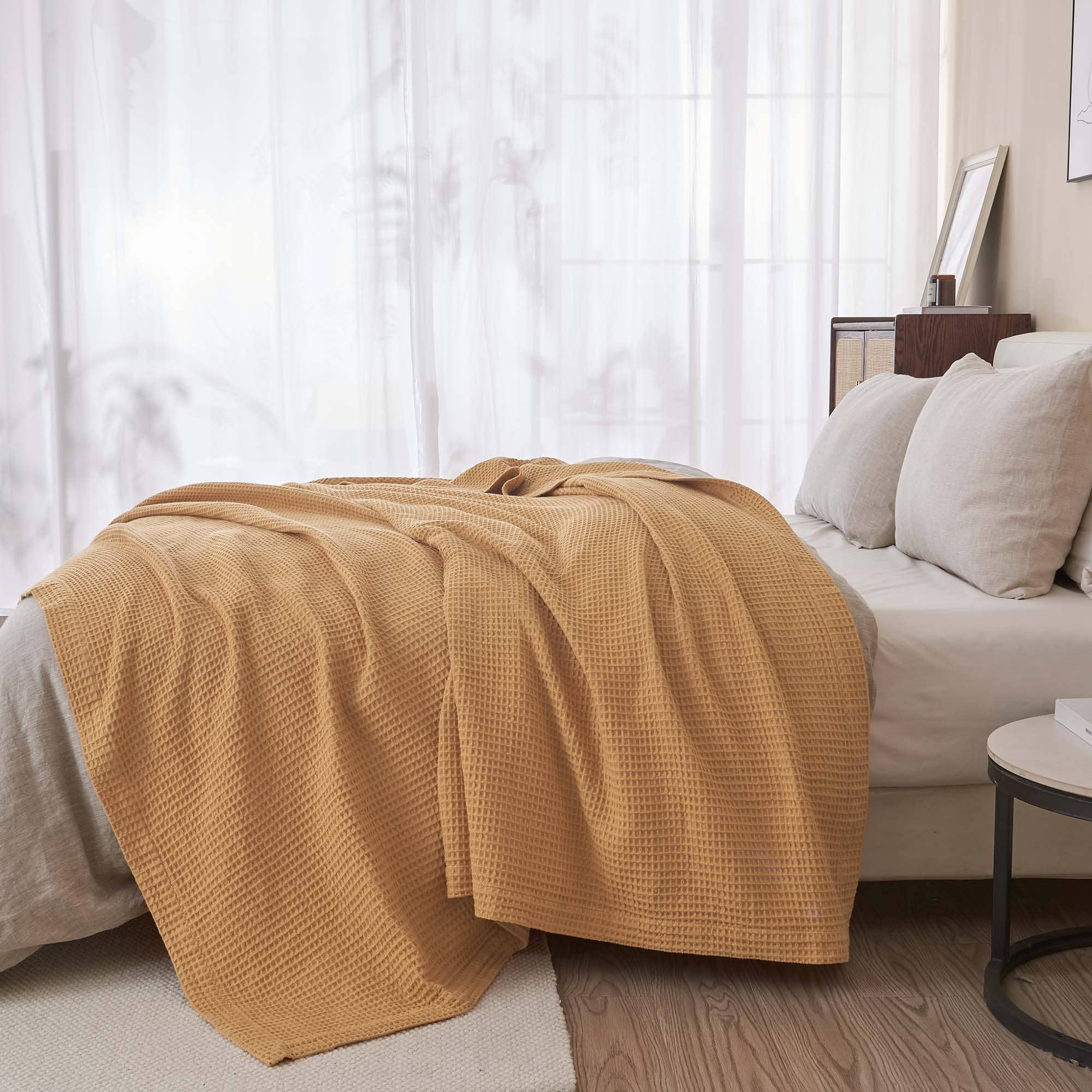 BH Collective - Wholesale Bedding Blanket - Bed Blanket - 100% Cotton Waffle Weave - Mikala Collection9
