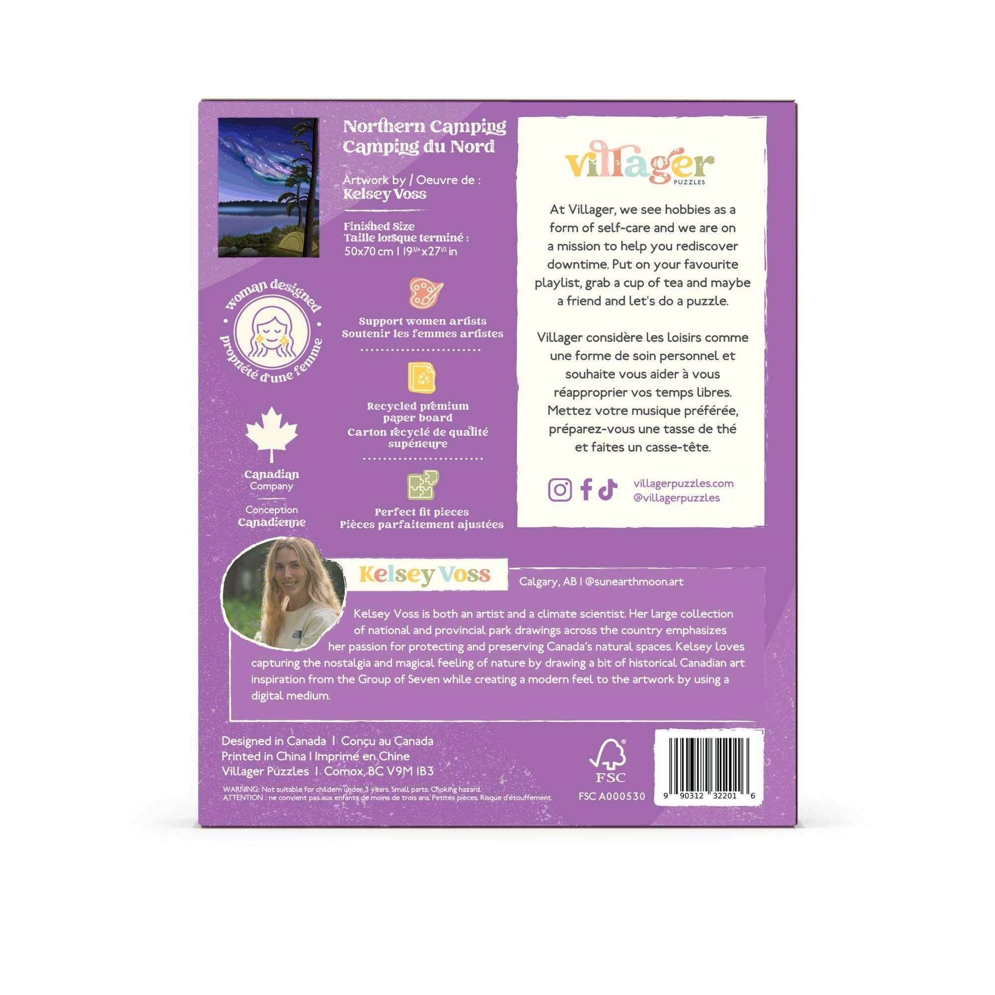 Villager Puzzles - Wholesale Puzzle - Adult - Northern Camping | 1000-Piece Puzzle | Designed in Canada2