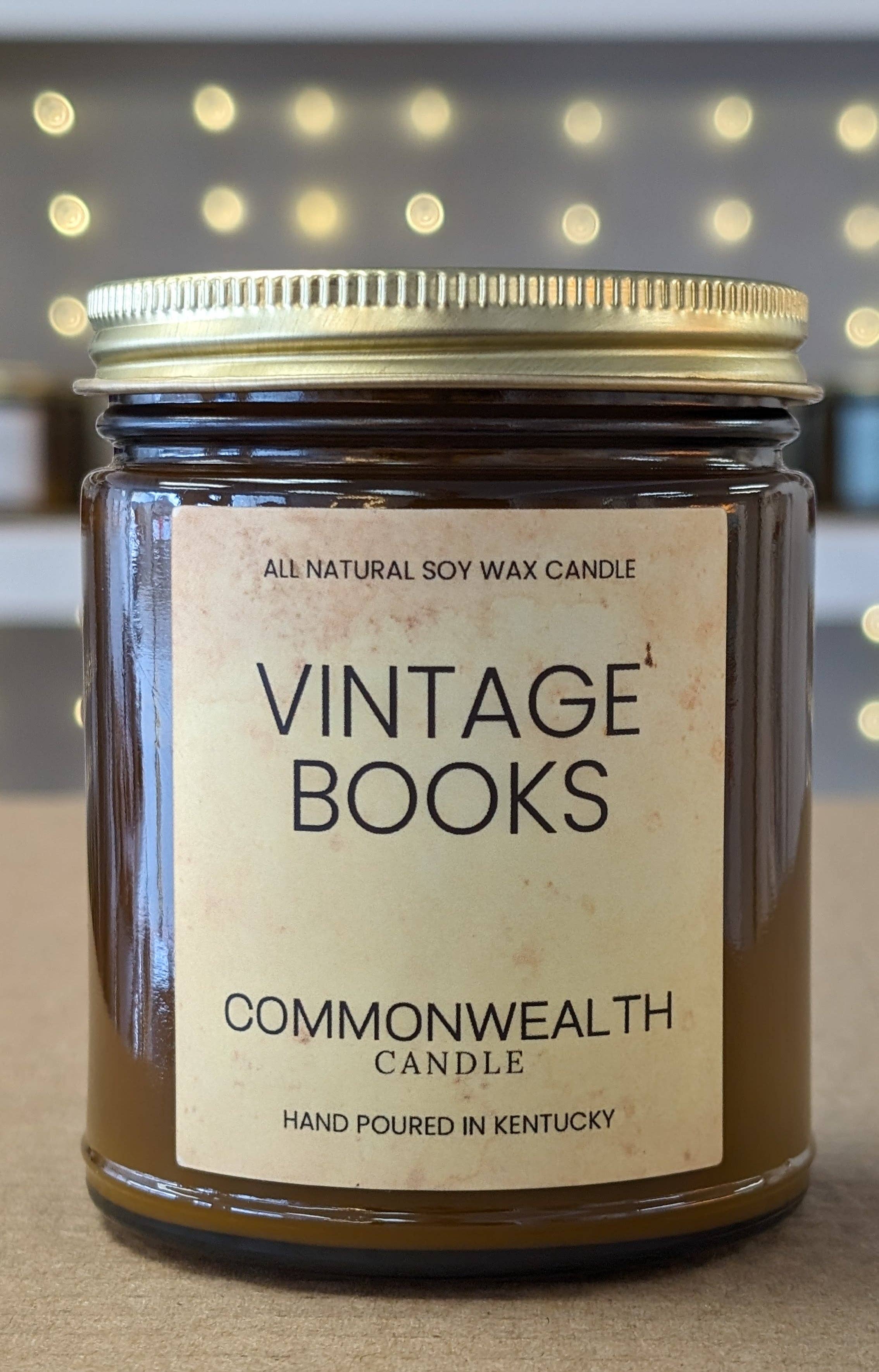 Commonwealth Candle - Wholesale Jar/Filled Candle - Vintage Books1