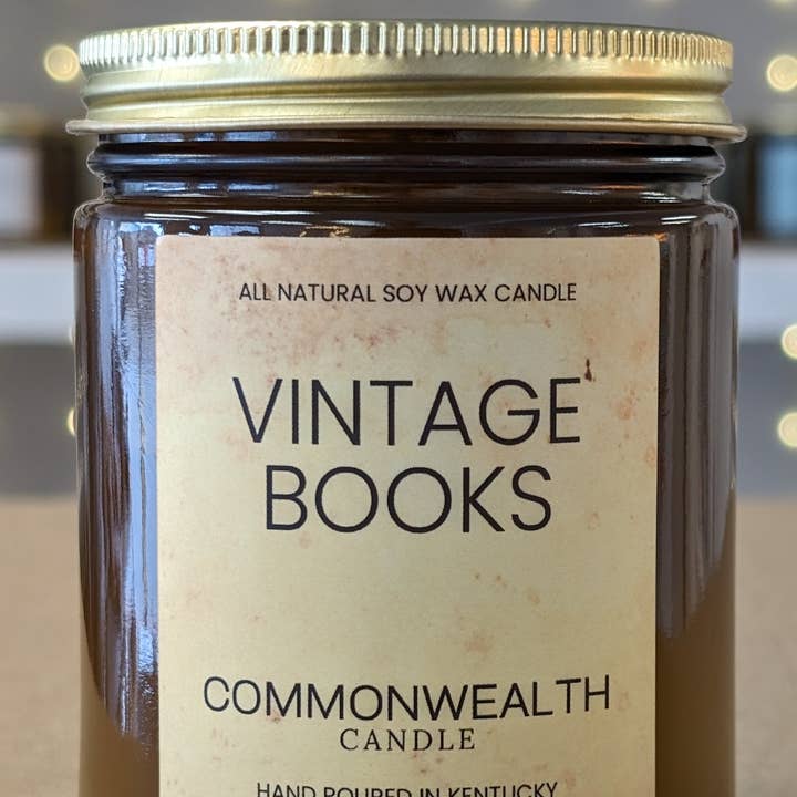 Commonwealth Candle - Wholesale Jar/Filled Candle - Vintage Books1