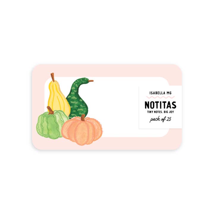 Isabella MG - Wholesale Stationery/Notecard Set - Gourds Notitas - Mini Notes