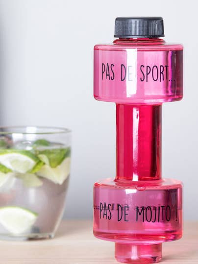 Hantel-Wasserflasche Kein Sport, kein Mojito für den Großhandel von Les Vilaines Filles