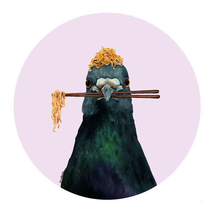 Ramen Pigeon No.1 - Kunstdruk voor wholesale door JJ Galloway