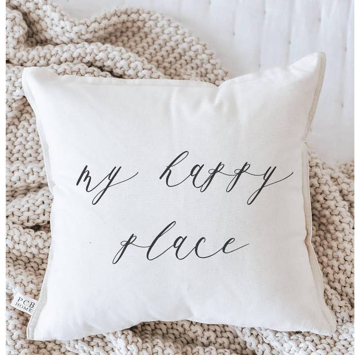 Throw Pillows - My Happy Place | Housewarming Gift for wholesale by DWELL Home Shoppe