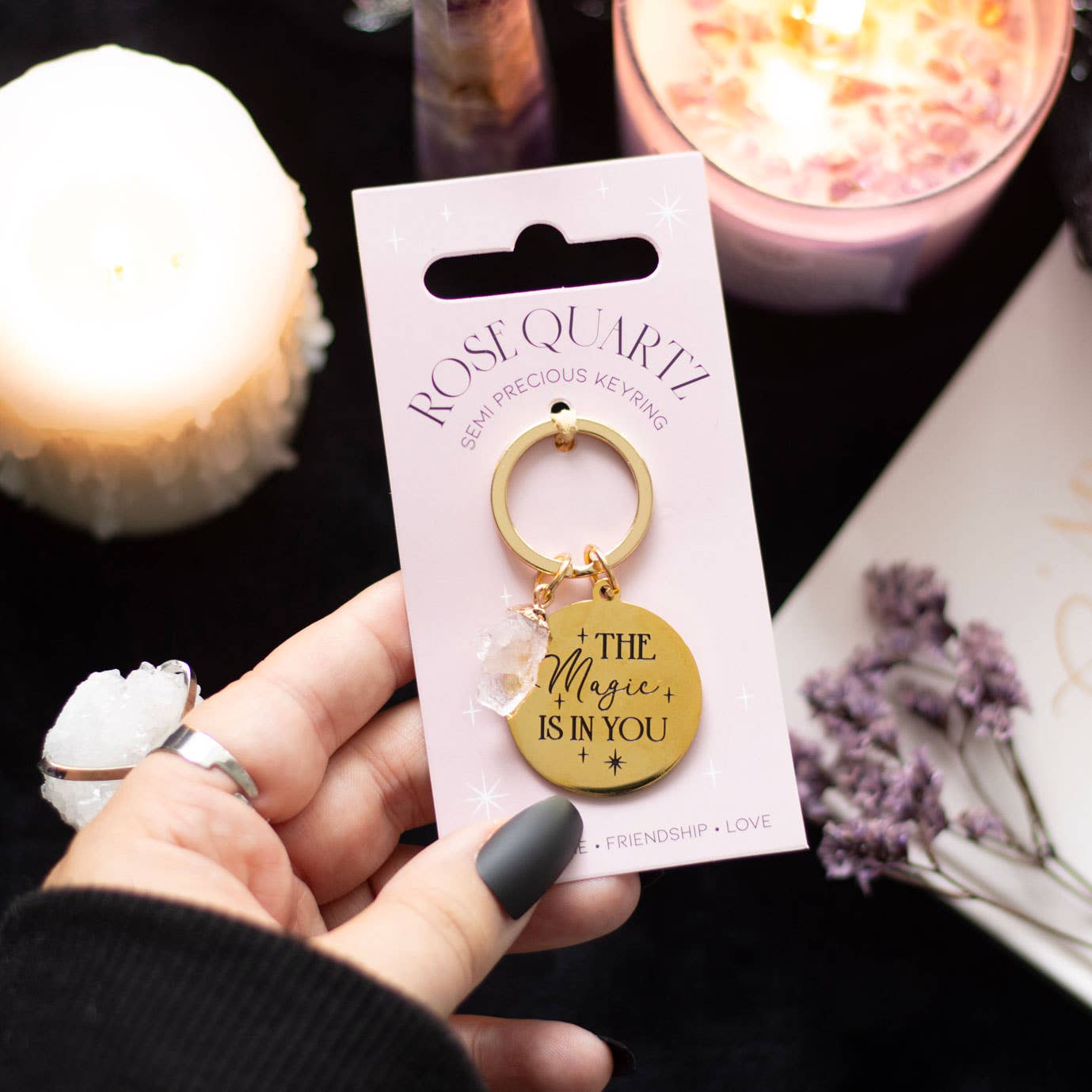 ripvanwinkle キーチェーン Lucky Line 2” Spiral Wrist Coil with Steel Key Ring