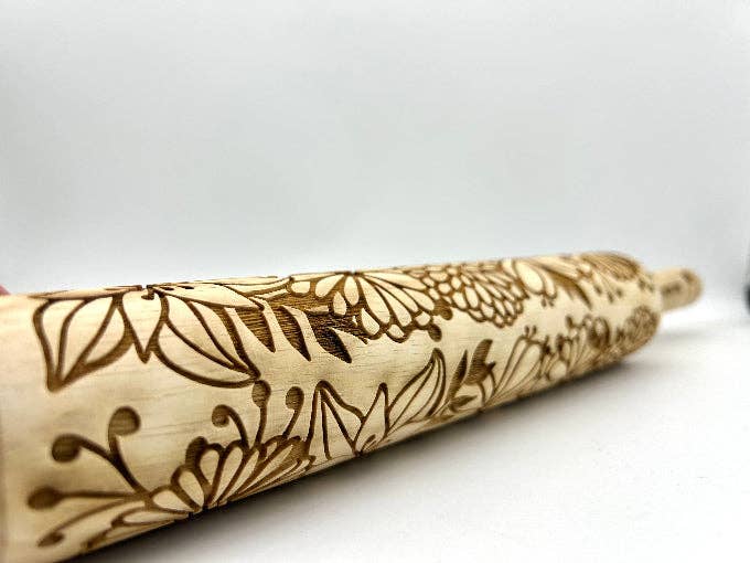 Sweet Rolling Pins - Wholesale Rolling Pin - Embossed Bursting Bouquet Rolling Pin –Baking & Pottery1