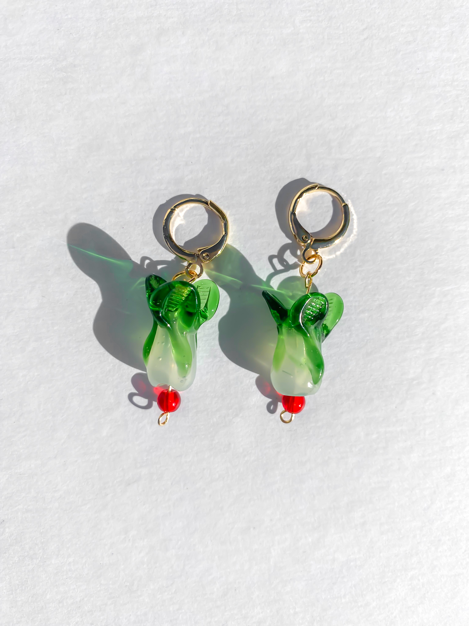 Lotus Haus Studio - Wholesale Huggie Earrings - Bok Choy Huggies0