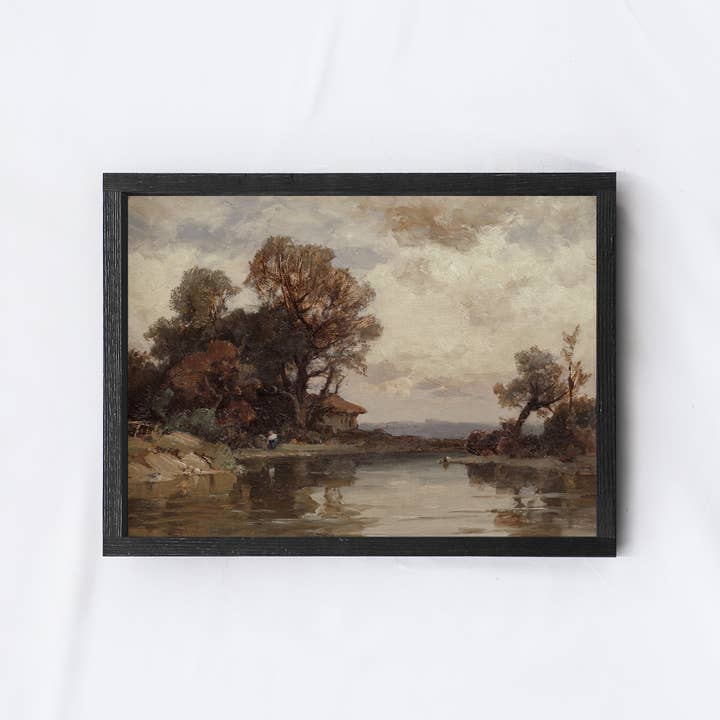 Hoekstra Decor - Wholesale Poster - Framed Vintage Landscape Painting | Vintage Print A293