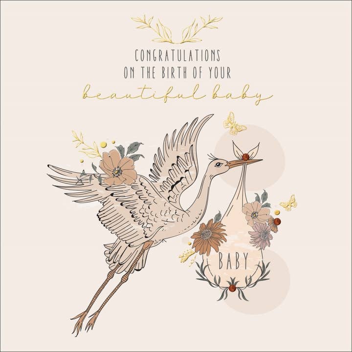 Tillykke med fødslen af din smukke baby for engroshandel hos The Handcrafted Card Company
