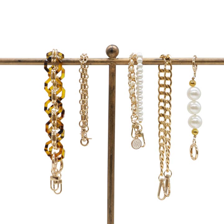 The Charm Bar Company - Wholesale Purse/Bag Accessory - Unisex - Assorted Gold Purse Chains | Pack of 5
