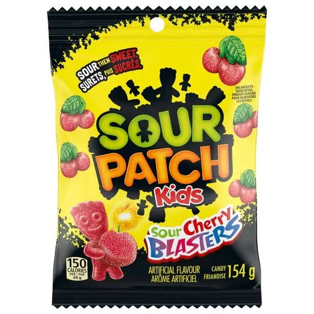 Echo Sales America - Wholesale Gummy - Sour Patch Kids Cherry Blasters 154G, each
