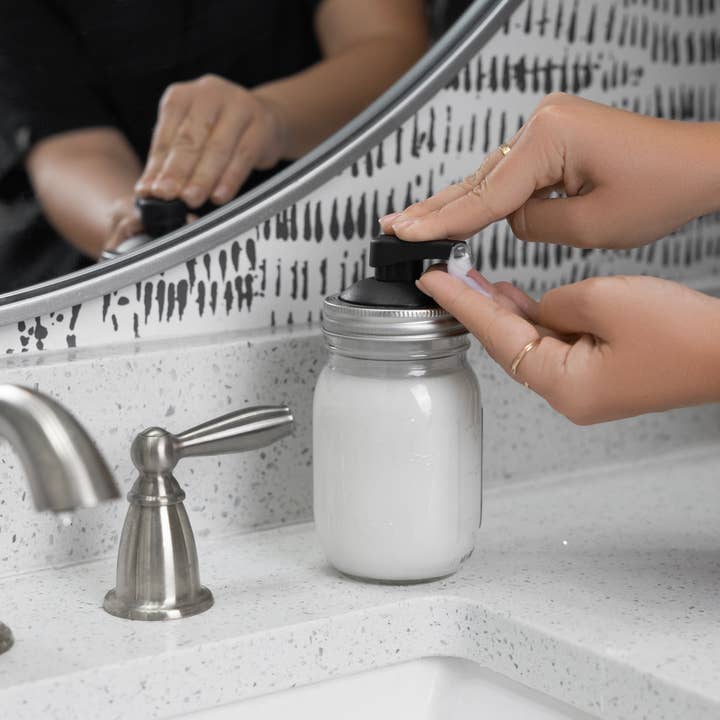 Fox Run Brands - Wholesale Soap Dispenser - Jarware Black Foaming Soap Dispenser Lid, Regular Mouth