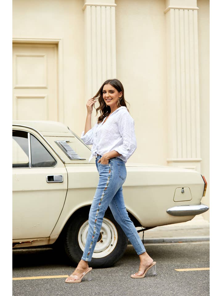 Orange Fashion Village - Wholesale Jeans - Women's - Mabelline's Embroidered Denim Jeans7