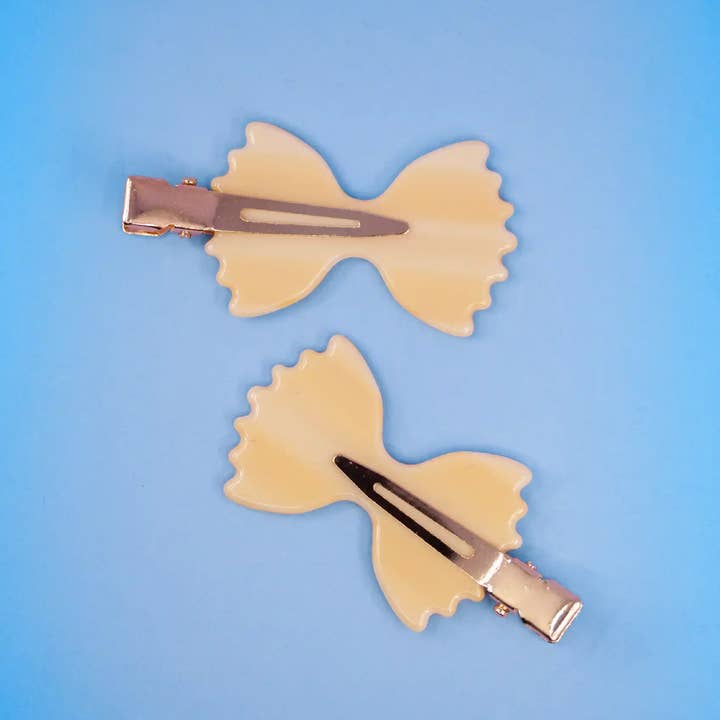 Joanna Behar - Wholesale Hair Clip - Women's - Farfalle italian bow tie pasta no crease make up hair clips3