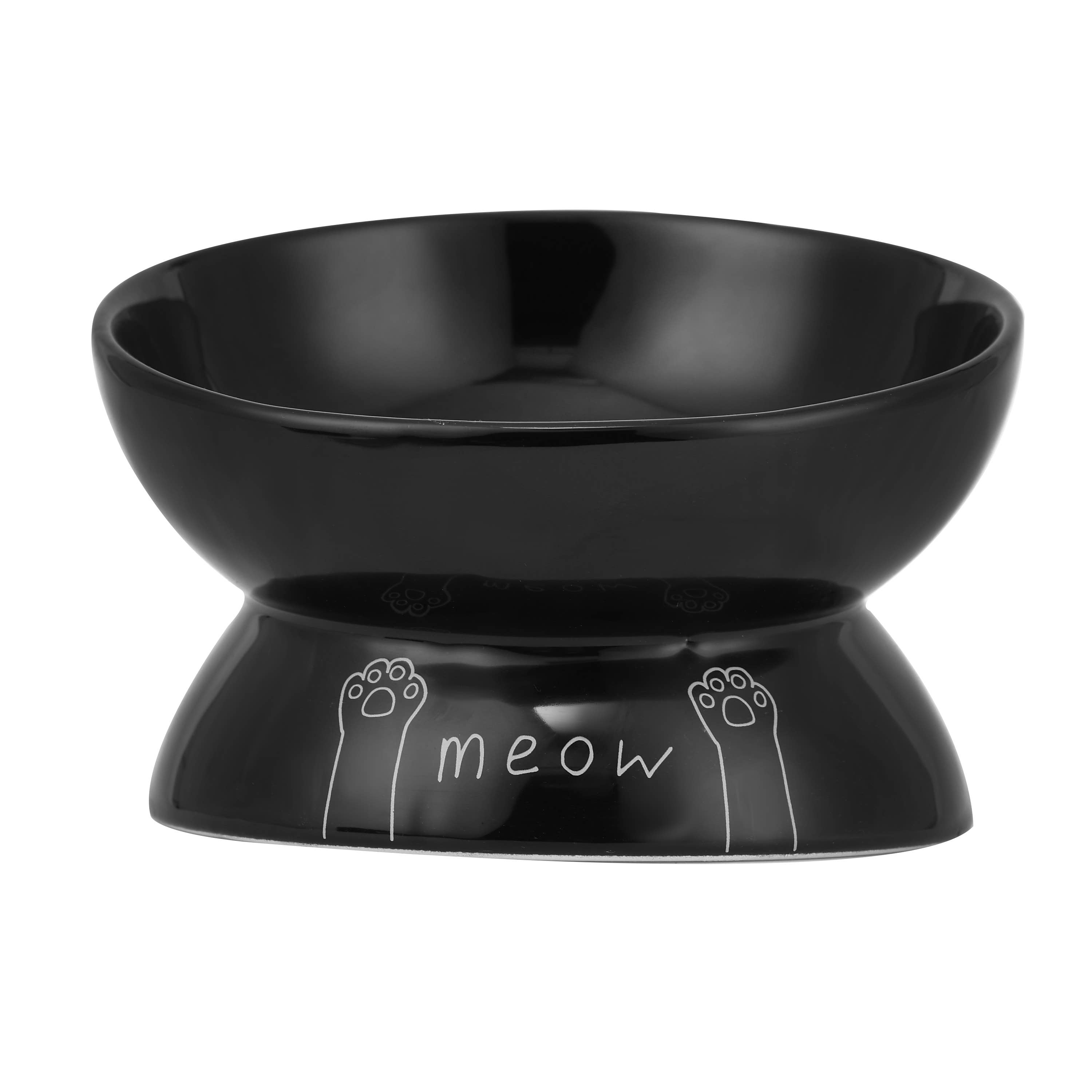 Park Life Designs - Wholesale Pet Elevated Bowl - Cat/Dog - Meow Elevated Ceramic Cat Dish - Ideal For Food Or Water12