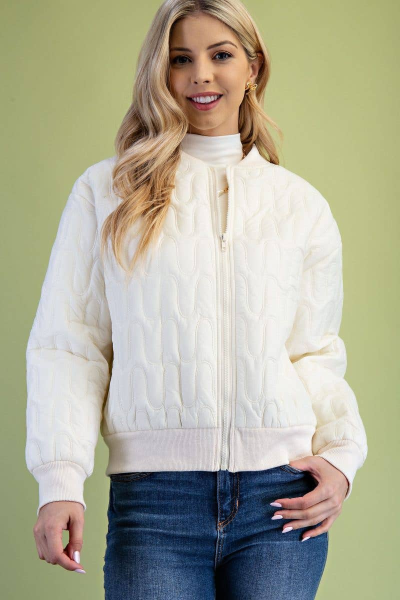 Vanilla Monkey - Wholesale Bomber Jacket - Women's - Quilted Puffer Bomber Jacket0