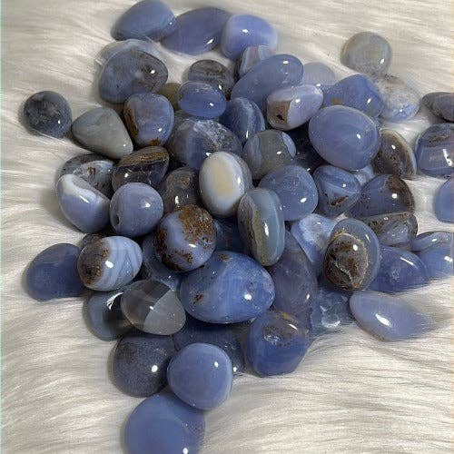 WHOLIFECO - Wholesale Spiritual Stone/Crystal - Blue Chalcedony tumble stones2