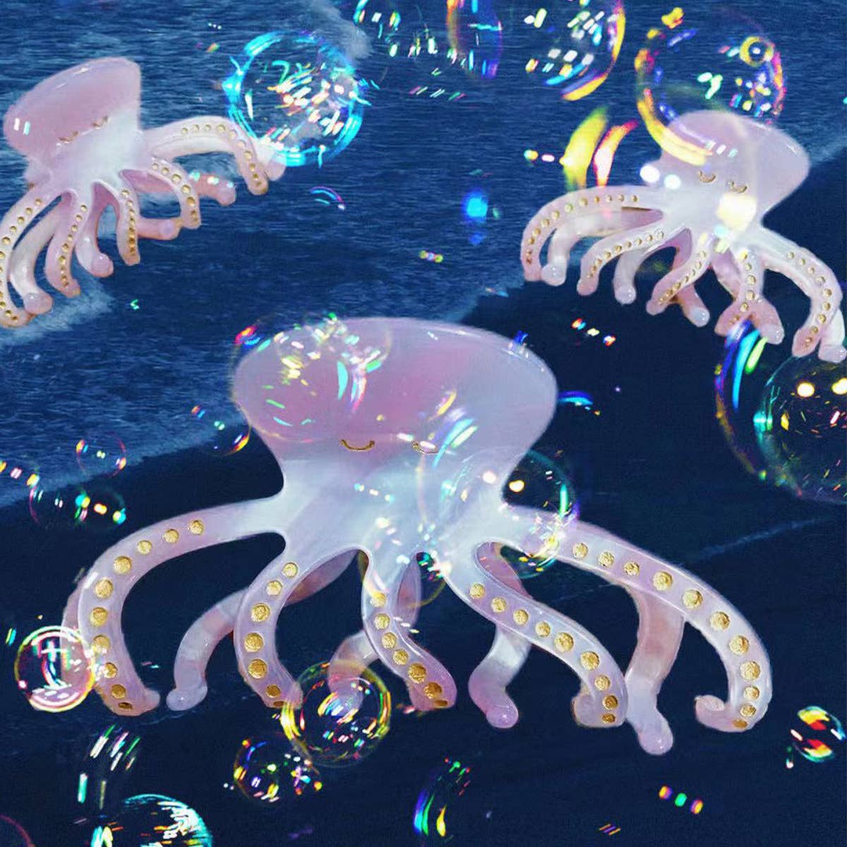 ACCITY - Wholesale Hair Clip - Women's - OCEAN BEACH FISH SEASHELL ACRYLIC HAIR CLAW CLIPS _CWAHA055224